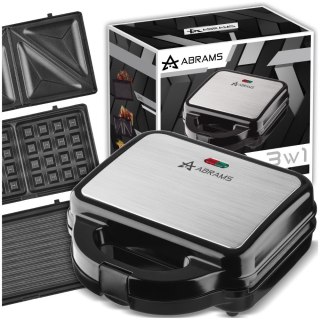 Opiekacz 3W1 1000W - Gofrownica, Grill I Opiekacz Do Kanapek 230X135mm