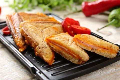Opiekacz 3W1 1200W Czarny - Tosty, Panini, Gofwy I Grill, Łatwe Czyszczenie