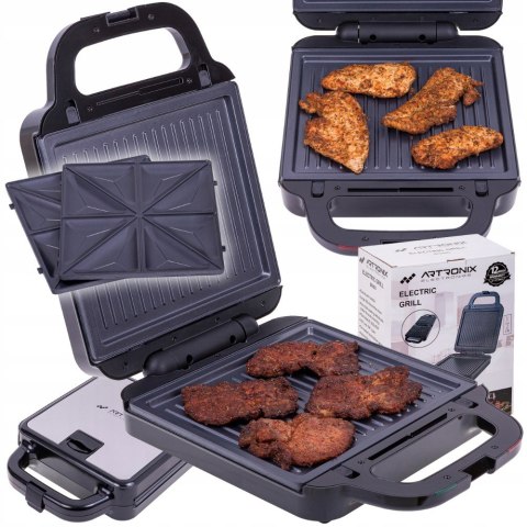 Opiekacz 3W1 Artronix 1400W - Toster, Gofrownica, Grill, Wymienne Płytki