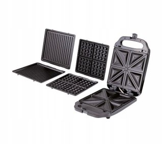 Opiekacz 3W1 Raven Es009nx 1200W - Gofrownica, Grill I Tosty Do Kanapek