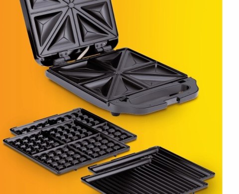 Opiekacz 3W1 Raven Es009nx 1200W - Gofrownica, Grill I Tosty Do Kanapek