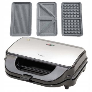Opiekacz 3W1: Toster, Grill, Gofrownica Z Marmurkowymi Płytami - Max-2100-W