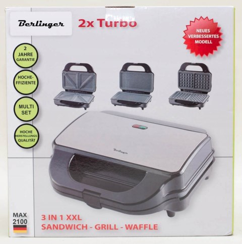 Opiekacz 3W1: Toster, Grill, Gofrownica Z Marmurkowymi Płytami - Max-2100-W