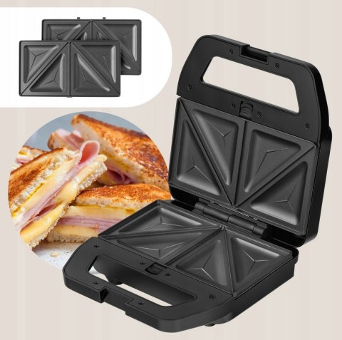 Opiekacz 6W1 800W - Panini, Tosty, Gofry, Grill, Ciasteczka I Orzeszki
