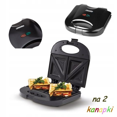 Opiekacz Do Kanapek 850W Sandwich Trójkąt, Termostat Nieprzywierające Płyty