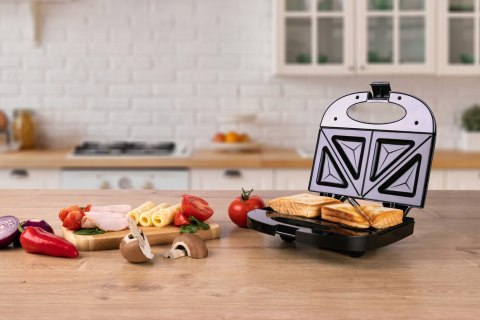 Opiekacz Do Kanapek 850W Sandwich Trójkąt, Termostat Nieprzywierające Płyty