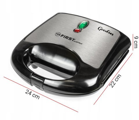 Opiekacz Do Kanapek First Austria 700W, Non-Stick, Grill, 5 Minut Tosty