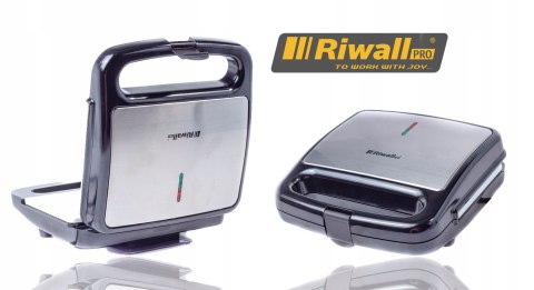 Opiekacz Do Kanapek Riwall Pro 700W, Nieprzywierające Płyty, Chłodny Uchwyt