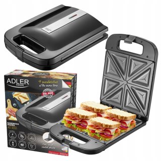 Opiekacz Do Kanapek Xxl 4X Miejsca 2000W, Non-Stick, Termostat, Sandwiche