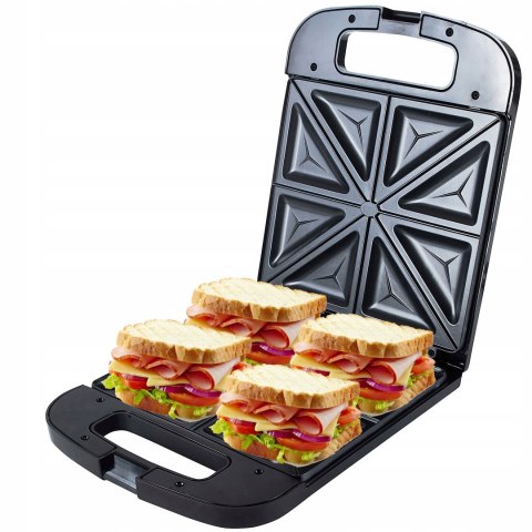 Opiekacz Do Kanapek Xxl 4X Miejsca 2000W, Non-Stick, Termostat, Sandwiche