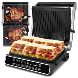 Opiekacz Grill 2500W 5 Programów, Led, Nieprzywierający, Ruchome Zawiasy