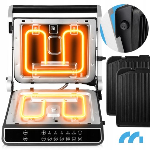 Opiekacz Grill 2500W 5 Programów, Led, Nieprzywierający, Ruchome Zawiasy