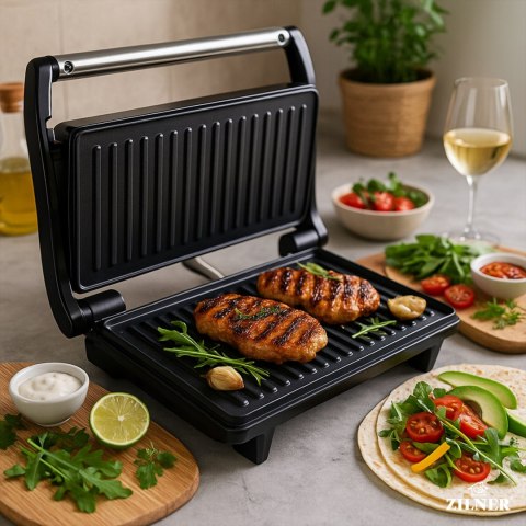 Opiekacz I Grill Elektryczny 800W Do Tostów, Panini I Sandwichów Szybki