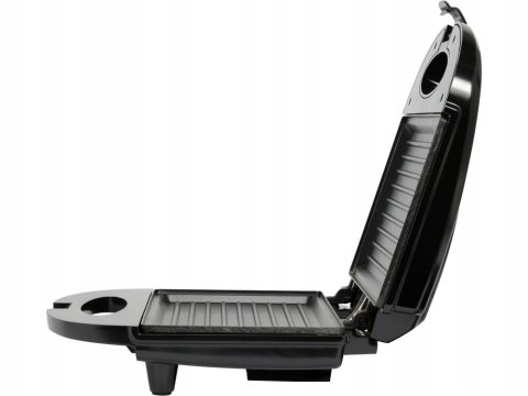 Opiekacz Lund 750W Z Grillową Płytą 21,5X12,5Cm, Nieprzywierający Czarny