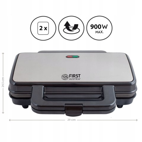 Toster Grill Xxl First Austria 900W Z Powłoką Nieprzywierającą Do Kanapek