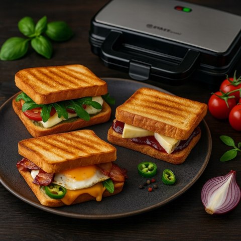 Toster Grill Xxl First Austria 900W Z Powłoką Nieprzywierającą Do Kanapek