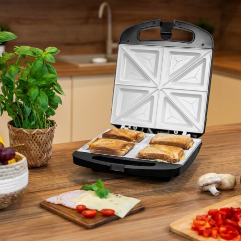 Toster Opiekacz 4 Kanapek 1500W Z Ceramiczną Powłoką I Ochroną Termiczną
