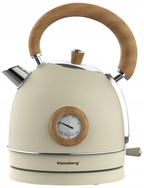 Czajnik Elektryczny Klausberg Kb-7906 Retro 1,8L Beżowy 2200W Termometr