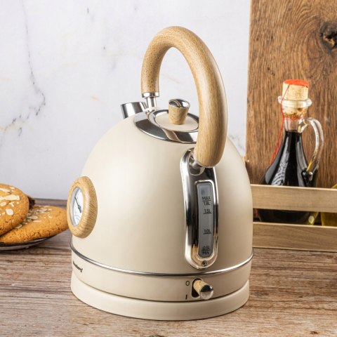 Czajnik Elektryczny Klausberg Kb-7906 Retro 1,8L Beżowy 2200W Termometr