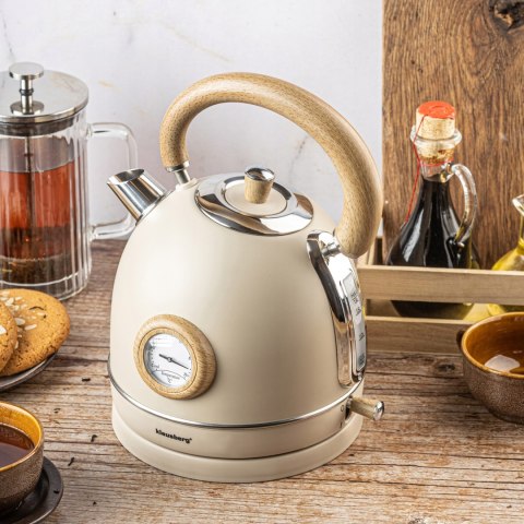 Czajnik Elektryczny Klausberg Kb-7906 Retro 1,8L Beżowy 2200W Termometr
