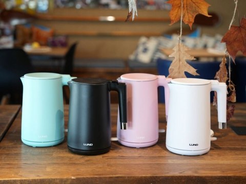 Czajnik Elektryczny Lund 2200W 1,5L Różowy Podwójne Ścianki Cool Touch