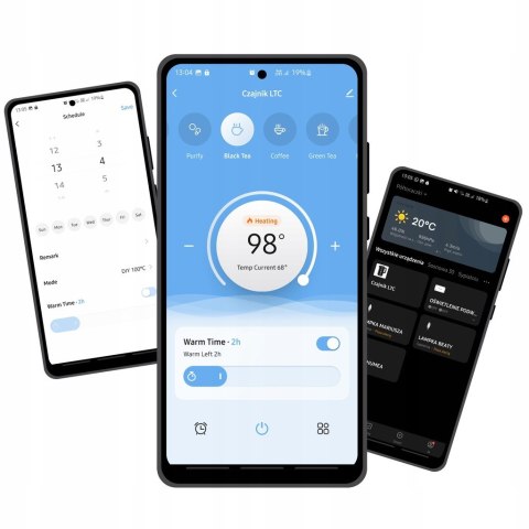 Czajnik Elektryczny Smart Wi-Fi Regulacja Temperatury Stal Nierdzewna Tuya