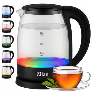 Czajnik Szklany 1.7L Z Dotyk. Panelem, 5 Led, Regul.Temp 60-100°C, 2200W