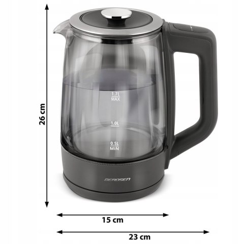 Elektryczny Czajnik Szklany 1,7L Bd-711 Berdsen - Nowoczesny Top Design