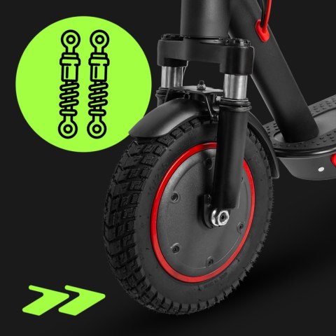 Hulajnoga Elektryczna 350W 10Ah 35Km, 10-Calowe Koła, Amortyzacja, Składana
