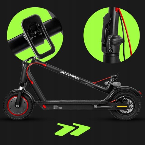 Hulajnoga Elektryczna 350W 10Ah 35Km, 10-Calowe Koła, Amortyzacja, Składana
