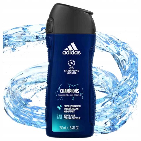 Adidas Champions League Zestaw Męski Edt 100Ml + Żel 250Ml + Deo 150Ml
