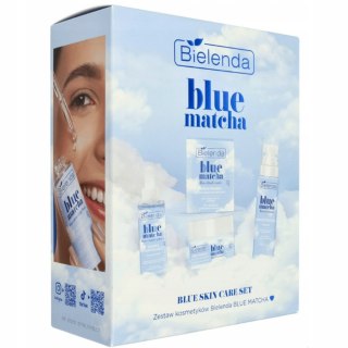 Bielenda Blue Matcha: Zestaw Pielęgnacyjny Twarzy Esencja, Krem, Krople