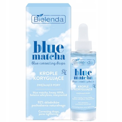 Bielenda Blue Matcha: Zestaw Pielęgnacyjny Twarzy Esencja, Krem, Krople