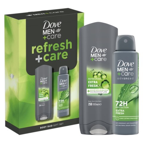 Dove Men+Care Zestaw Body Duo Extra Fresh Żel I Antiperspirant 250/150Ml