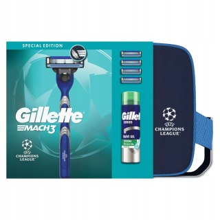 Gillette Mach3 Zestaw Do Golenia 3 Ostrza, Kosmetyczka, Prezent Dla Faceta