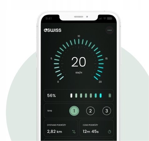 Hulajnoga Elektryczna 4Swiss Ex6 Up 350W 15Kg Składana Miejska 40Km Mobilna