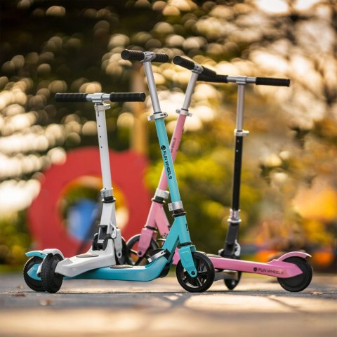Hulajnoga Elektryczna Fun Wheels 12 Km/H 50Kg, Składana, Regulowana, Różowa