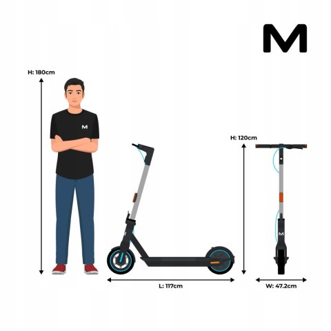Hulajnoga Elektryczna Motus Scooty 10 700W 15Ah 60Km Ip54 Kierunkowskazy