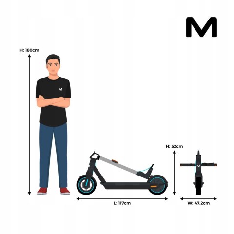 Hulajnoga Elektryczna Motus Scooty 10 700W 15Ah 60Km Ip54 Kierunkowskazy