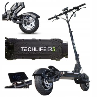 Hulajnoga Elektryczna Techlife Q3 2.0 Rs, 10-Cal, Pilot 20Km/H, Składana