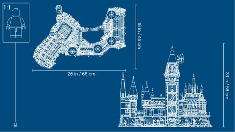 Lego Harry Potter 71043 Zamek Hogwart - Kolekcjonerski Model, Minifigurki