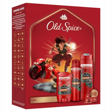 Old Spice Bearglove: Zestaw Podarunkowy Dez/Sztyft, Spray, Żel + Domino