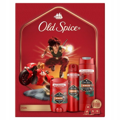 Old Spice Bearglove: Zestaw Podarunkowy Dez/Sztyft, Spray, Żel + Domino