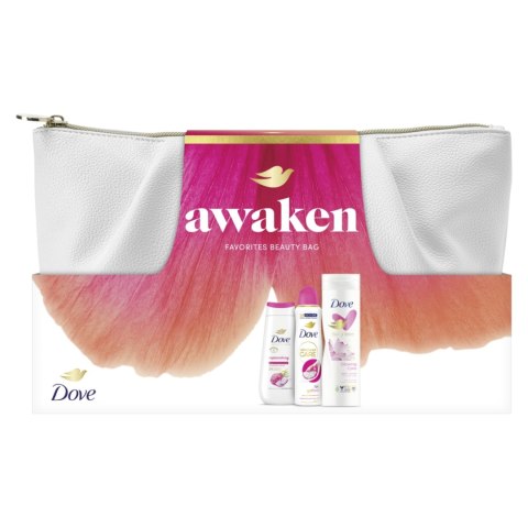 Zestaw Prezentowy Dove Awaken 3W1 - Żel 400Ml, Balsam 250Ml, Deo 150Ml