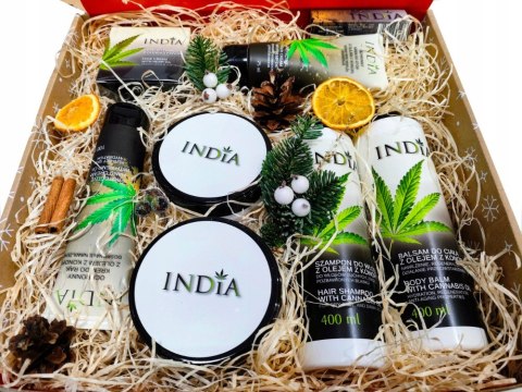 Zestaw Prezentowy Naturalne Kosmetyki Spa Dla Niej Olej Konopny 8 Produktów