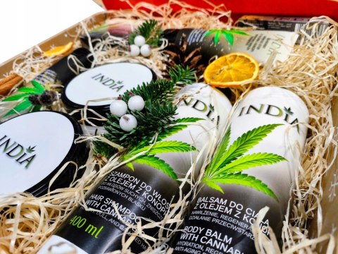 Zestaw Prezentowy Naturalne Kosmetyki Spa Dla Niej Olej Konopny 8 Produktów