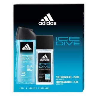 Adidas Ice Dive Dns 75Ml + Sg 250Ml - Świeżość I Komfort Dla Mężczyzn