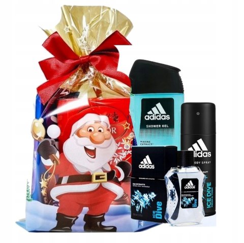Adidas Ice Dive Zestaw Męski 3W1: Dezodorant, Żel 3In1, Woda Po Goleniu