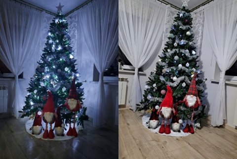 Choinka Sztuczna 210 Cm Naturalna 130 Cm + Metalowy Stojak, Realistyczny