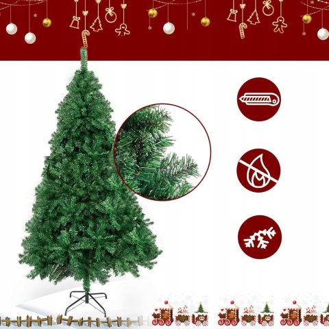 Choinka Sztuczna 210 Cm Naturalna 130 Cm + Metalowy Stojak, Realistyczny